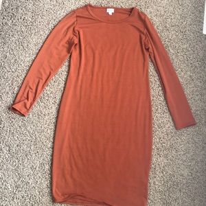 Burnt orange LuLaRoe Debbie Dress